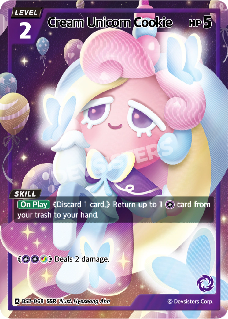 Cream Unicorn Cookie - [BS2 - 068] (Operation Timeguard - SSR) Near Mint - Nick Nack's Full Frontal Attack