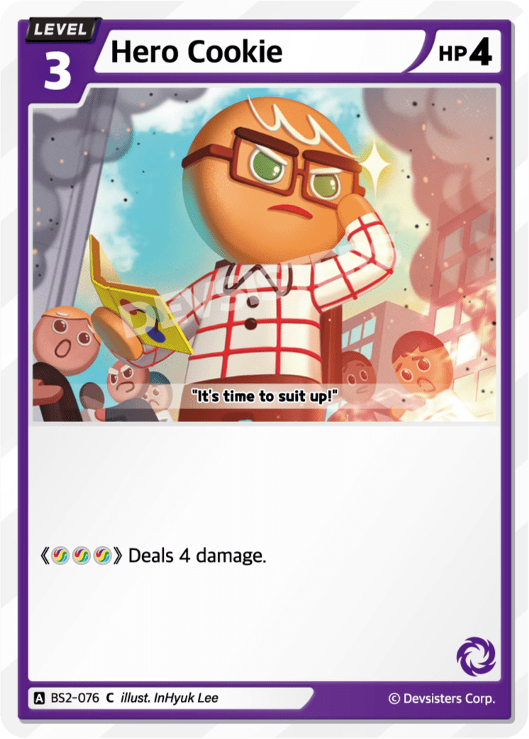 Hero Cookie - [BS2 - 076] (Operation Timeguard - C) Near Mint - Nick Nack's Full Frontal Attack