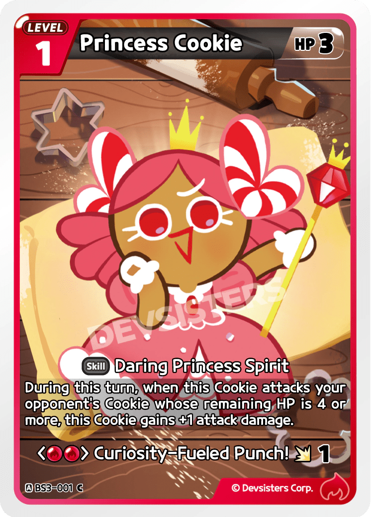 Princess Cookie - [BS3 - 001] (Age of Heroes and Kingdoms - C) Near Mint - Nick Nack's Full Frontal Attack