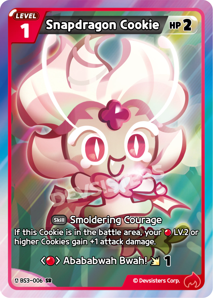 Snapdragon Cookie - [BS3 - 006] (Age of Heroes and Kingdoms - SR) Near Mint - Nick Nack's Full Frontal Attack