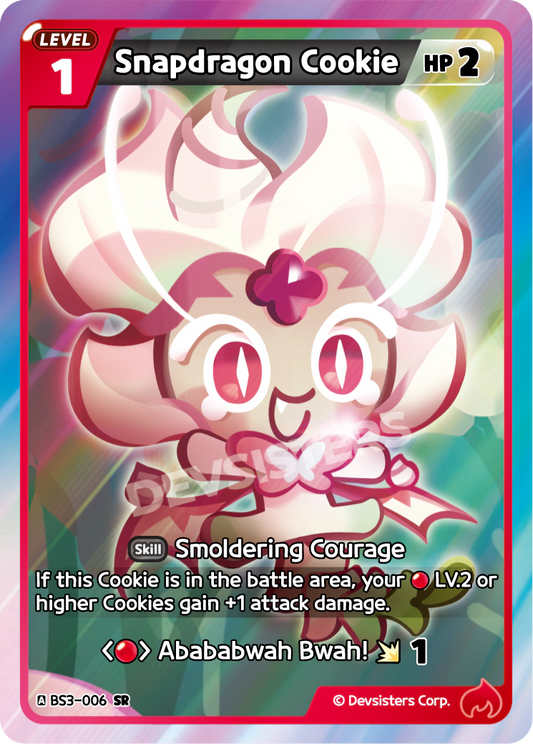Snapdragon Cookie - [BS3 - 006] (Age of Heroes and Kingdoms - SR) Near Mint - Nick Nack's Full Frontal Attack