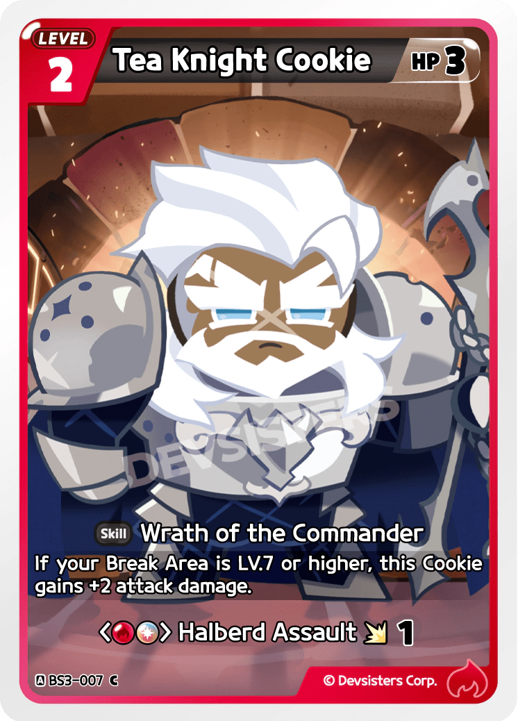 Tea Knight Cookie - [BS3 - 007] (Age of Heroes and Kingdoms - C) Near Mint - Nick Nack's Full Frontal Attack