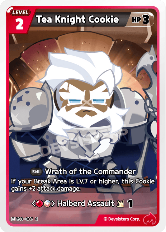Tea Knight Cookie - [BS3 - 007] (Age of Heroes and Kingdoms - C) Near Mint - Nick Nack's Full Frontal Attack