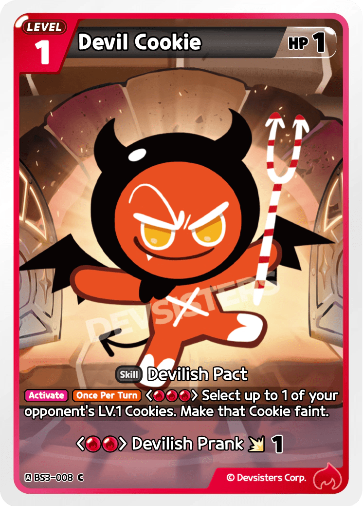 Devil Cookie - [BS3 - 008] (Age of Heroes and Kingdoms - C) Near Mint - Nick Nack's Full Frontal Attack