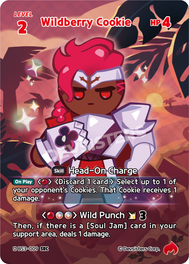 Wildberry Cookie - [BS3 - 009] (Age of Heroes and Kingdoms - SEC) Near Mint - Nick Nack's Full Frontal Attack