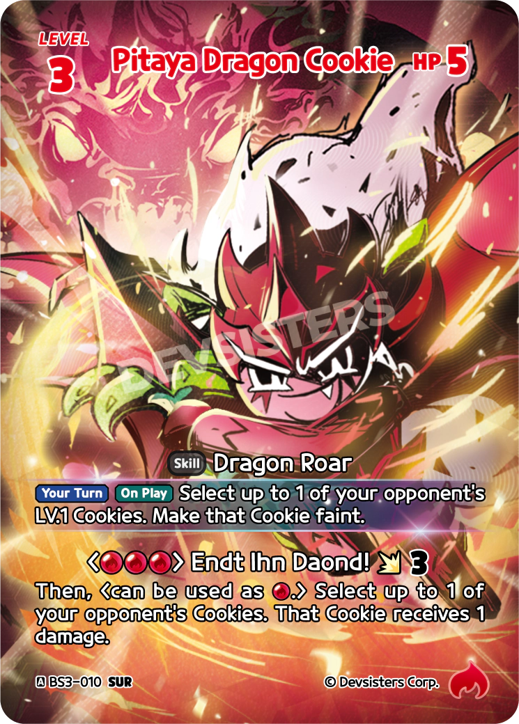 Pitaya Dragon Cookie - [BS3 - 010] (Age of Heroes and Kingdoms - SUR) Near Mint - Nick Nack's Full Frontal Attack