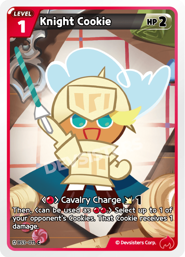 Knight Cookie - [BS3 - 011] (Age of Heroes and Kingdoms - C) Near Mint - Nick Nack's Full Frontal Attack