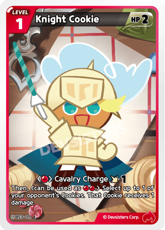 Knight Cookie - [BS3 - 011] (Age of Heroes and Kingdoms - C) Near Mint - Nick Nack's Full Frontal Attack