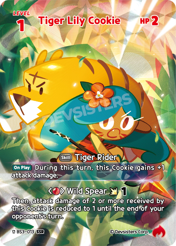 Tiger Lily Cookie - [BS3 - 013] (Age of Heroes and Kingdoms - SSR) Near Mint - Nick Nack's Full Frontal Attack