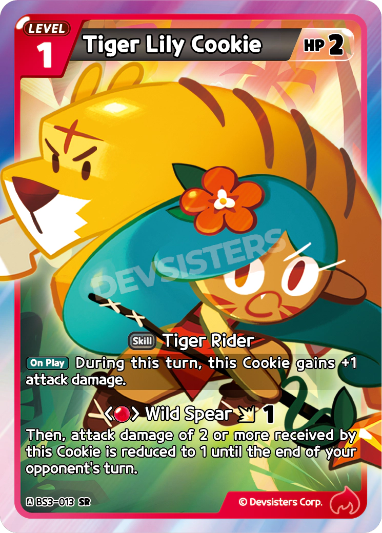 Tiger Lily Cookie - [BS3 - 013] (Age of Heroes and Kingdoms - SR) Near Mint - Nick Nack's Full Frontal Attack