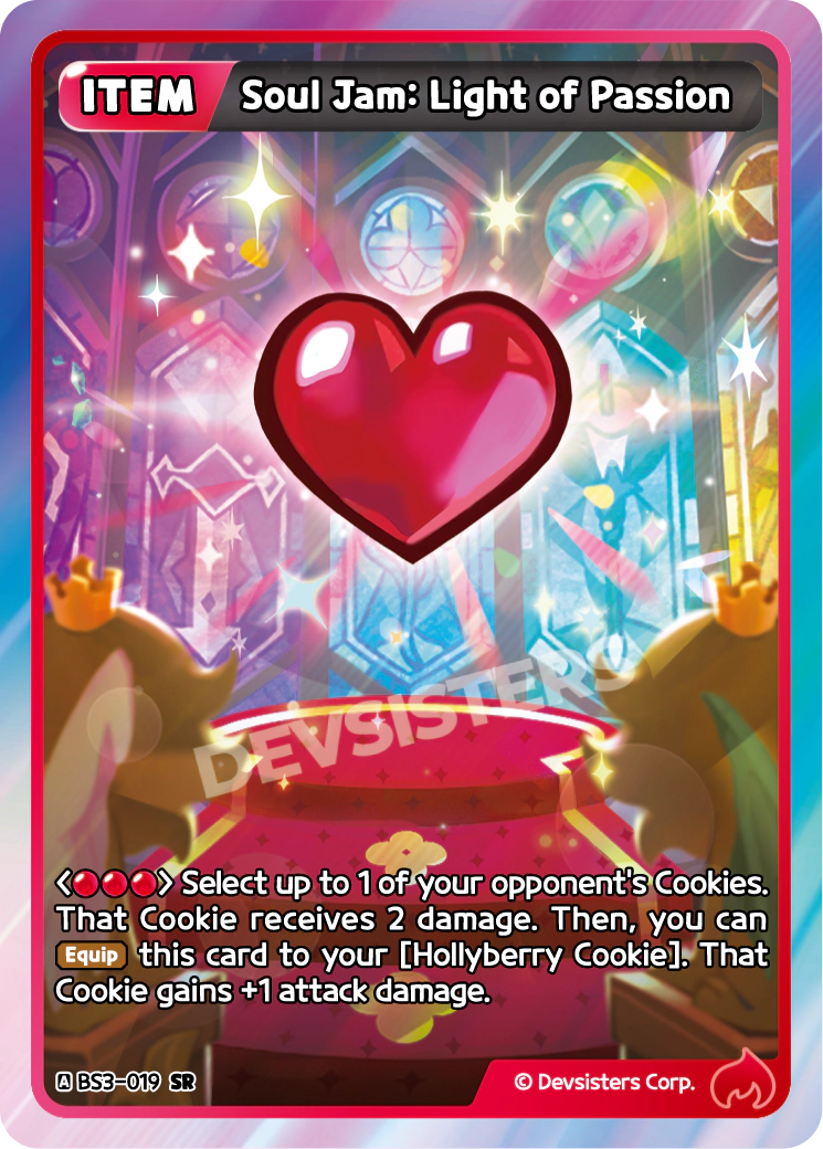 Soul Jam Light of Passion - [BS3 - 019] (Age of Heroes and Kingdoms - SR) Near Mint - Nick Nack's Full Frontal Attack