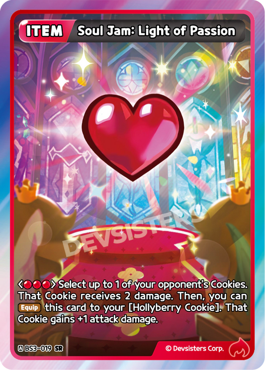 Soul Jam Light of Passion - [BS3 - 019] (Age of Heroes and Kingdoms - SR) Near Mint - Nick Nack's Full Frontal Attack
