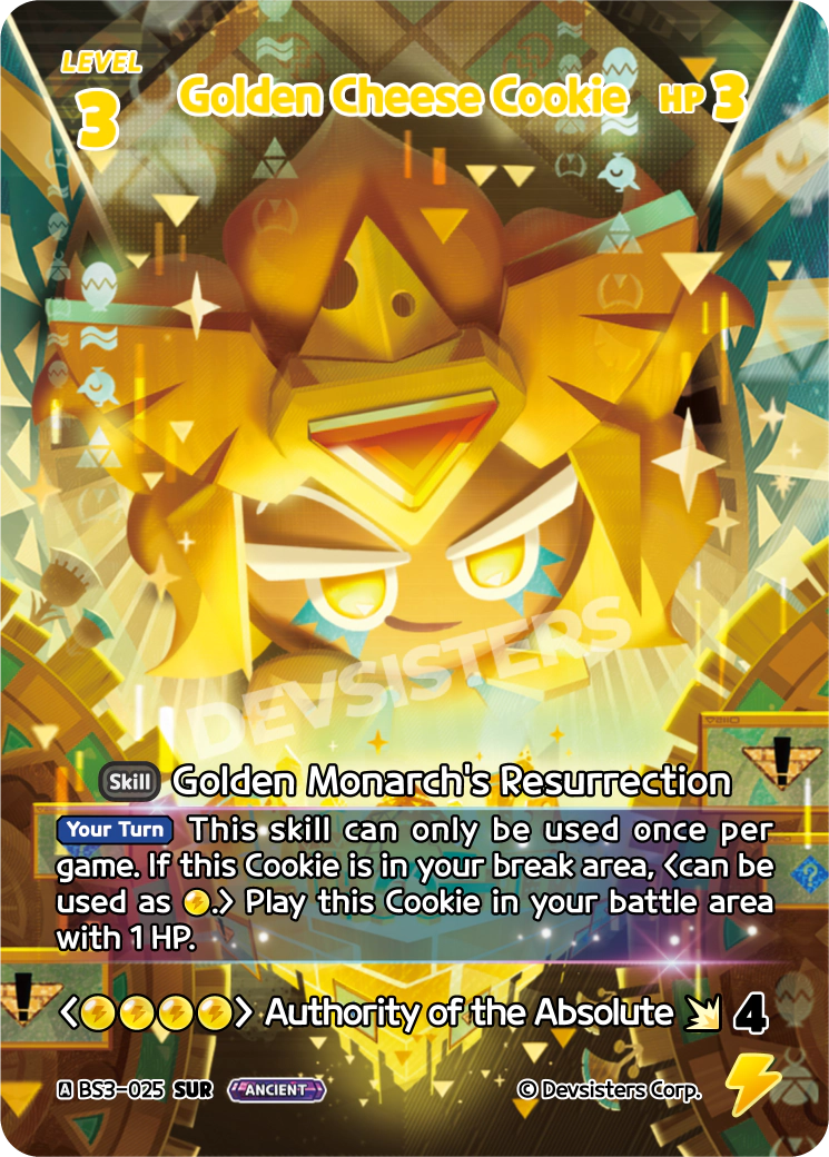 Golden Cheese Cookie - [BS3 - 025] (Age of Heroes and Kingdoms - SUR) Near Mint - Nick Nack's Full Frontal Attack