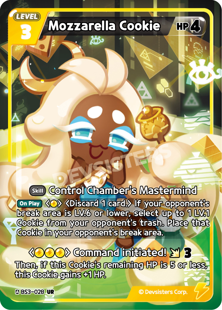 Mozzarella Cookie - [BS3 - 028] (Age of Heroes and Kingdoms - UR) Near Mint - Nick Nack's Full Frontal Attack