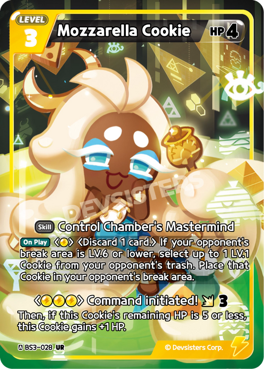 Mozzarella Cookie - [BS3 - 028] (Age of Heroes and Kingdoms - UR) Near Mint - Nick Nack's Full Frontal Attack