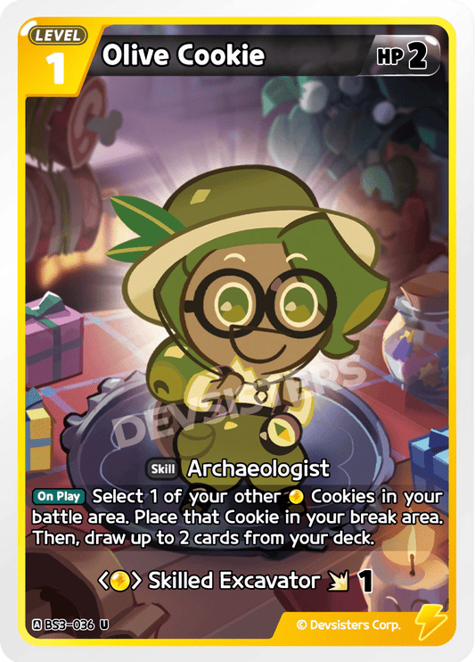 Olive Cookie - [BS3 - 036] (Age of Heroes and Kingdoms - UC) Near Mint - Nick Nack's Full Frontal Attack