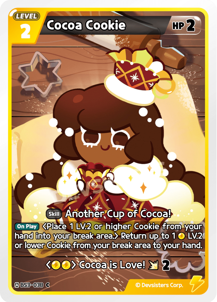 Cocoa Cookie - [BS3 - 038] (Age of Heroes and Kingdoms - C) Near Mint - Nick Nack's Full Frontal Attack