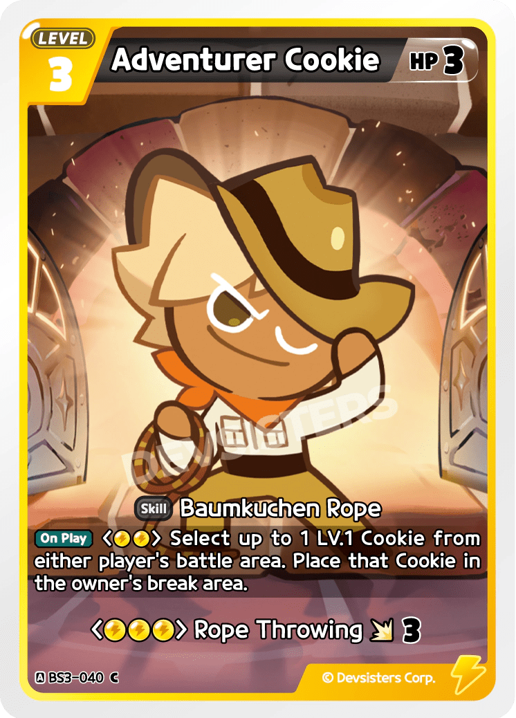 Adventurer Cookie - [BS3 - 040] (Age of Heroes and Kingdoms - C) Near Mint - Nick Nack's Full Frontal Attack