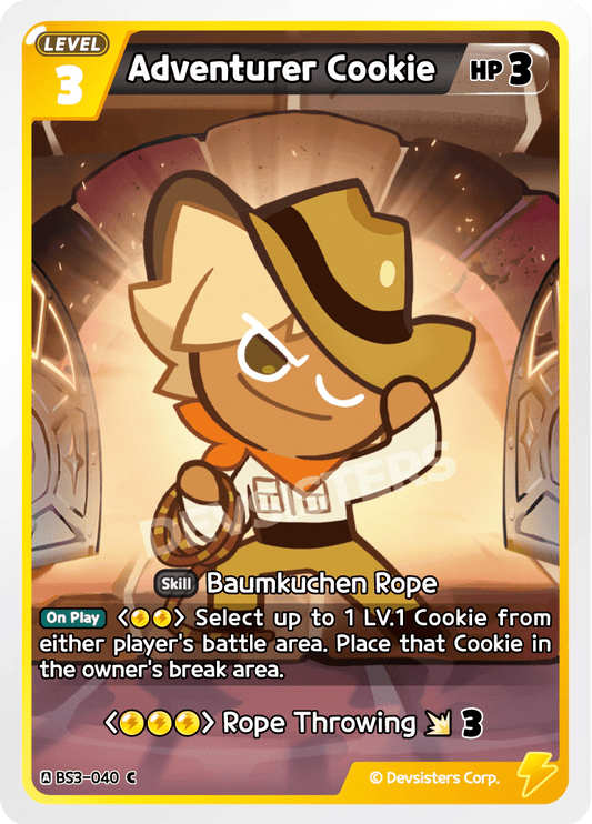 Adventurer Cookie - [BS3 - 040] (Age of Heroes and Kingdoms - C) Near Mint - Nick Nack's Full Frontal Attack