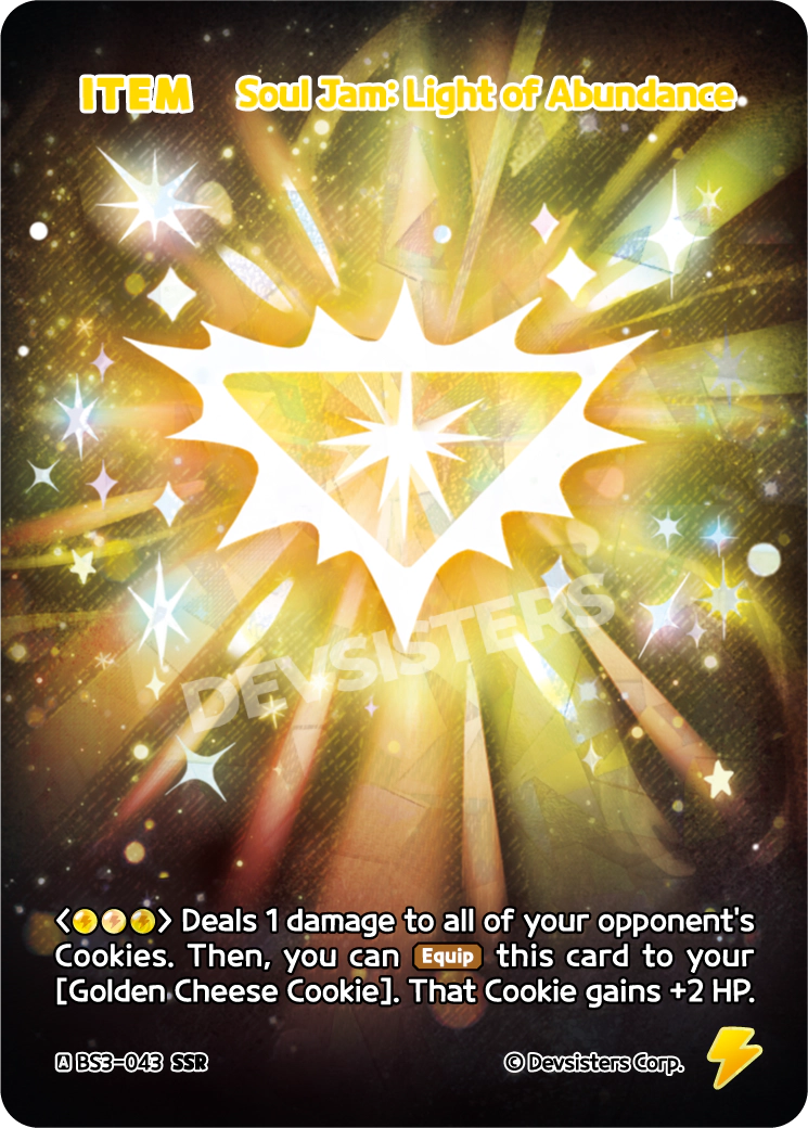 Soul Jam Light of Abundance - [BS3 - 043] (Age of Heroes and Kingdoms - SSR) Near Mint - Nick Nack's Full Frontal Attack