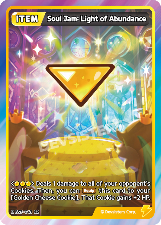 Soul Jam Light of Abundance - [BS3 - 043] (Age of Heroes and Kingdoms - SR) Near Mint - Nick Nack's Full Frontal Attack