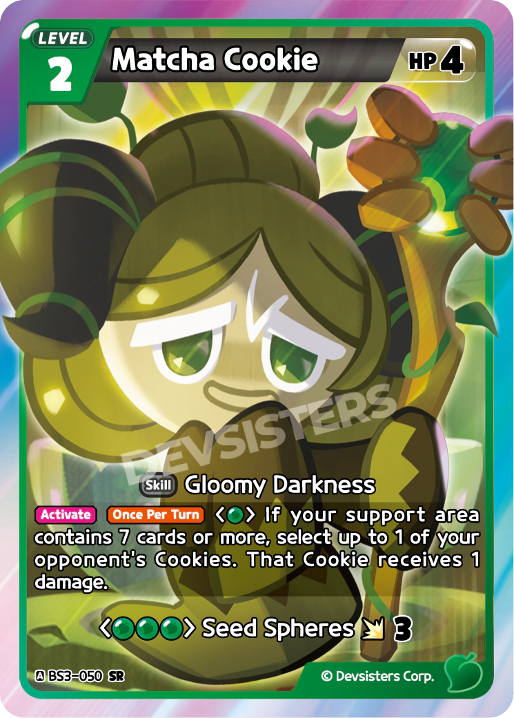 Matcha Cookie - [BS3 - 050] (Age of Heroes and Kingdoms - SR) Near Mint - Nick Nack's Full Frontal Attack