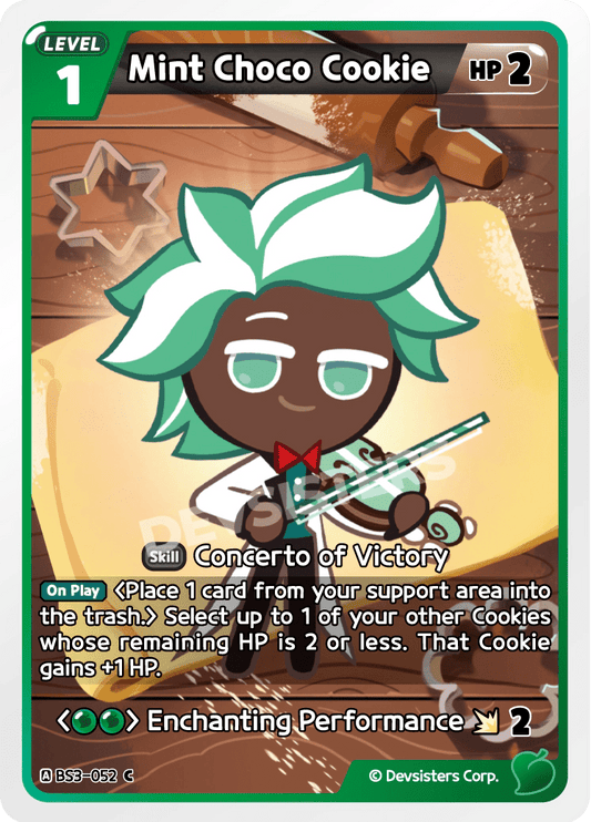 Mint Choco Cookie - [BS3 - 052] (Age of Heroes and Kingdoms - C) Near Mint - Nick Nack's Full Frontal Attack
