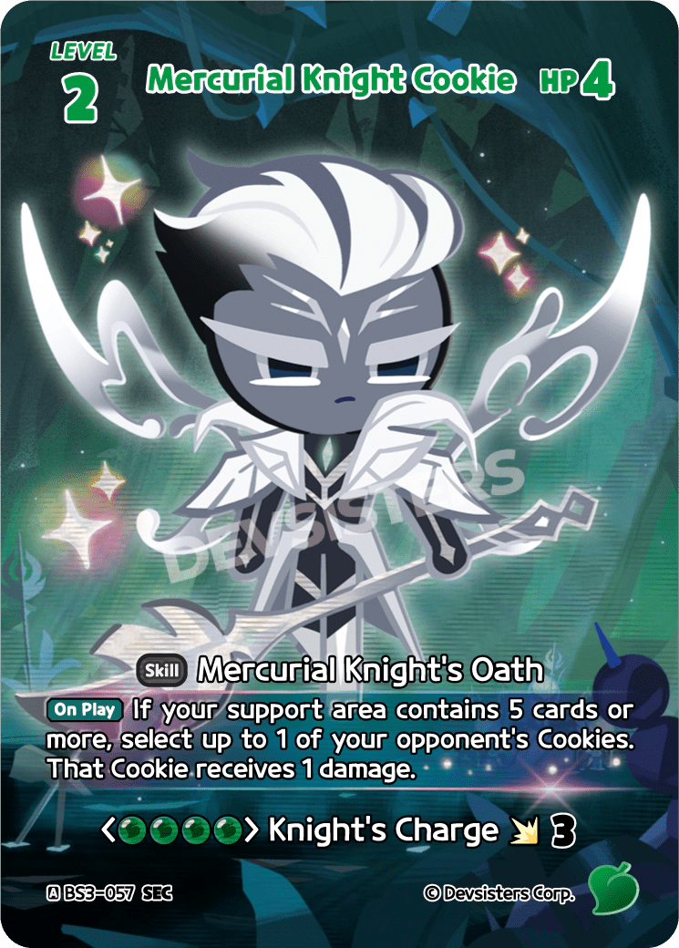 Mercurial Knight Cookie - [BS3 - 057] (Age of Heroes and Kingdoms - SEC) Near Mint - Nick Nack's Full Frontal Attack