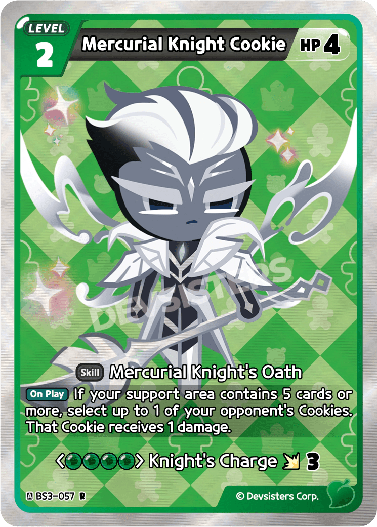 Mercurial Knight Cookie - [BS3 - 057] (Age of Heroes and Kingdoms - R) Near Mint - Nick Nack's Full Frontal Attack