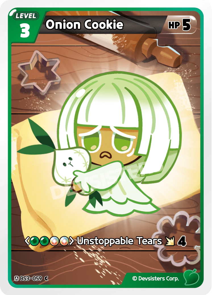 Onion Cookie - [BS3 - 059] (Age of Heroes and Kingdoms - C) Near Mint - Nick Nack's Full Frontal Attack