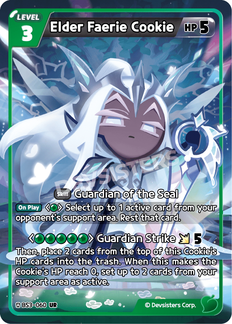 Elder Faerie Cookie - [BS3 - 060] (Age of Heroes and Kingdoms - UR) Near Mint - Nick Nack's Full Frontal Attack