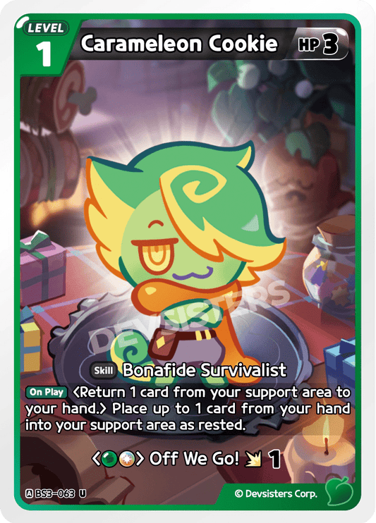 Carameleon Cookie - [BS3 - 063] (Age of Heroes and Kingdoms - UC) Near Mint - Nick Nack's Full Frontal Attack
