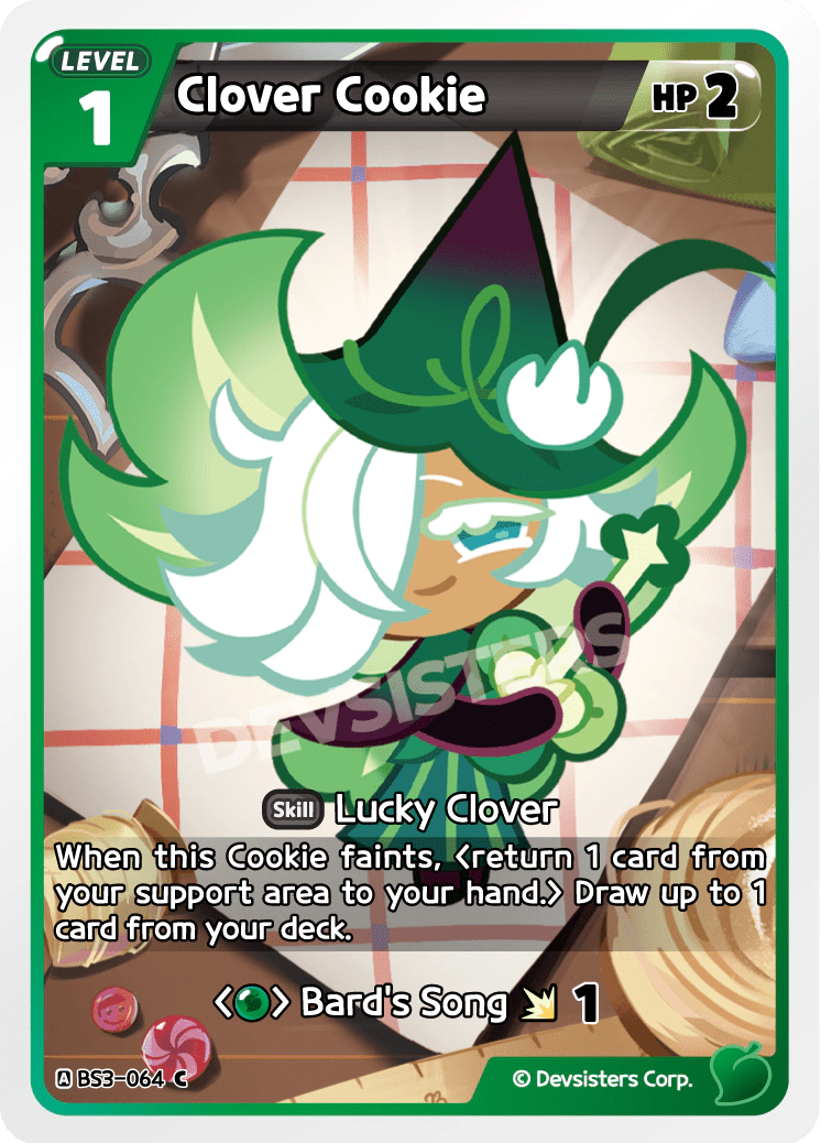 Clover Cookie - [BS3 - 064] (Age of Heroes and Kingdoms - C) Near Mint - Nick Nack's Full Frontal Attack