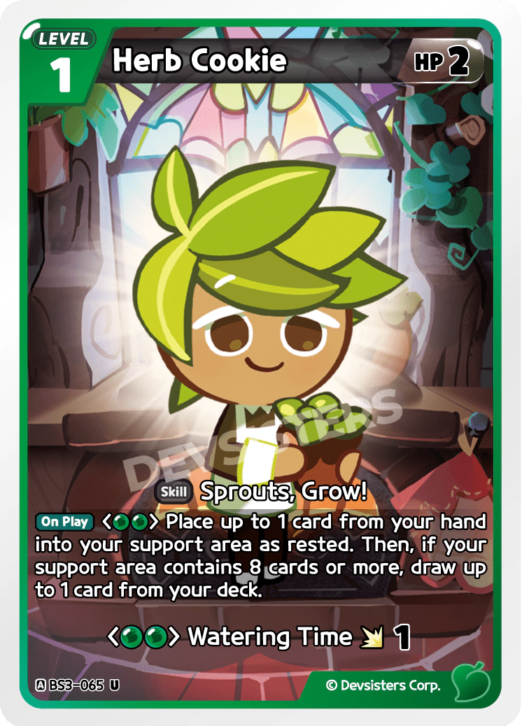 Herb Cookie - [BS3 - 065] (Age of Heroes and Kingdoms - UC) Near Mint - Nick Nack's Full Frontal Attack