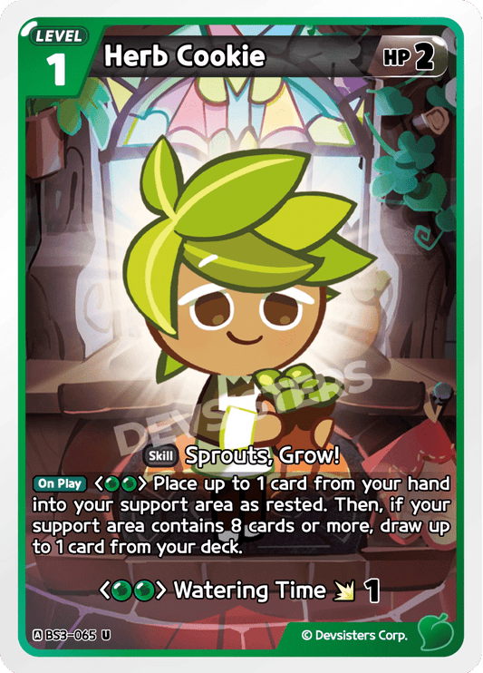 Herb Cookie - [BS3 - 065] (Age of Heroes and Kingdoms - UC) Near Mint - Nick Nack's Full Frontal Attack