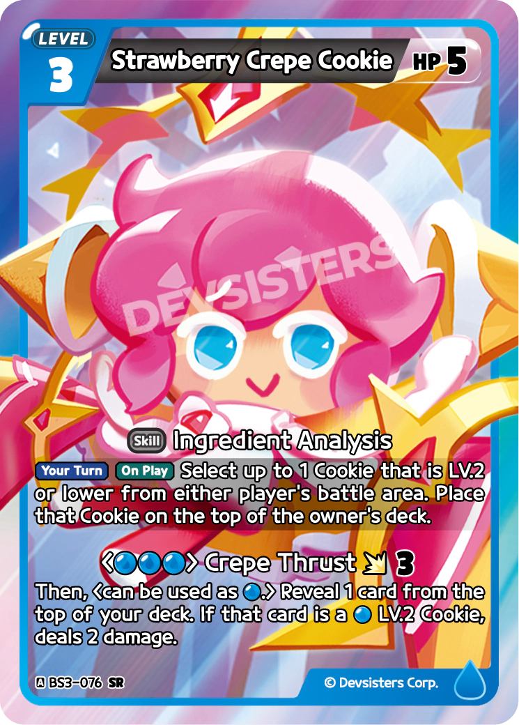 Strawberry Crepe Cookie - [BS3 - 076] (Age of Heroes and Kingdoms - SR) Near Mint - Nick Nack's Full Frontal Attack
