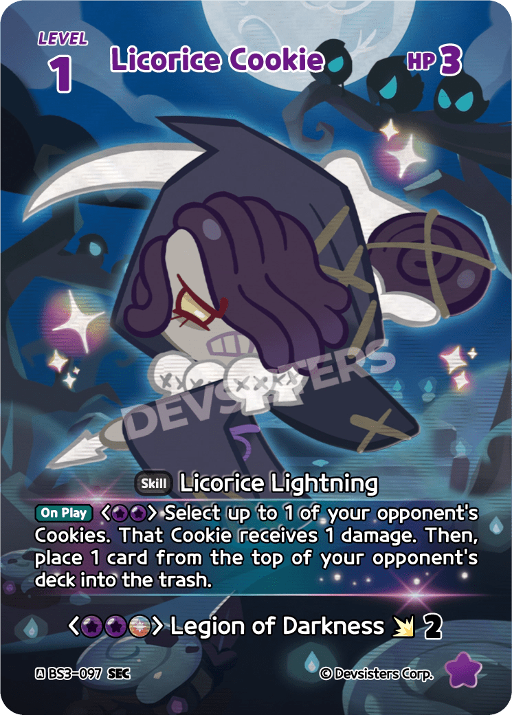 Licorice Cookie - [BS3 - 097] (Age of Heroes and Kingdoms - SEC) Near Mint - Nick Nack's Full Frontal Attack