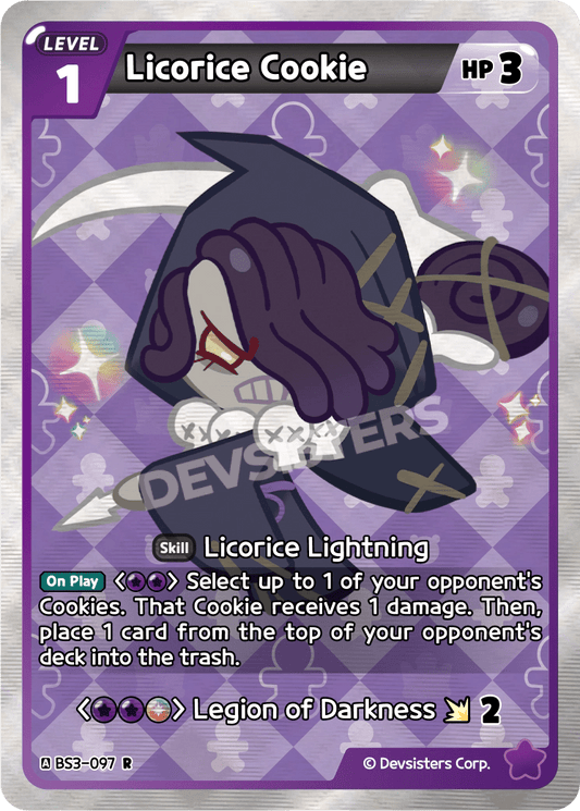 Licorice Cookie - [BS3 - 097] (Age of Heroes and Kingdoms - R) Near Mint - Nick Nack's Full Frontal Attack