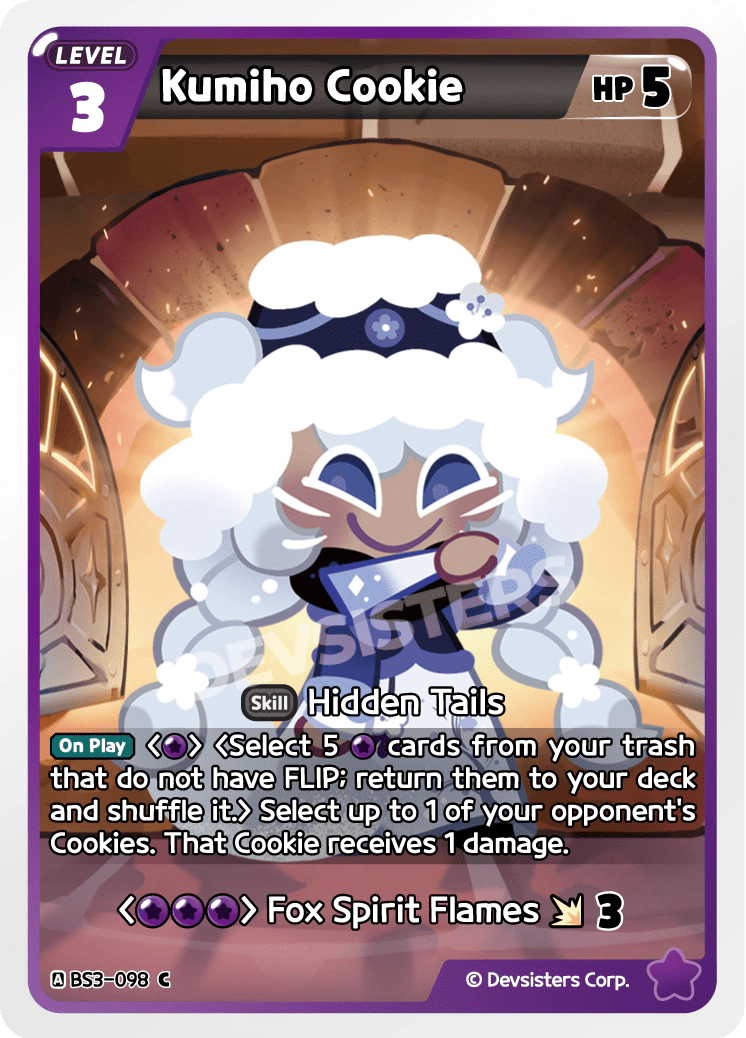 Kumiho Cookie - [BS3 - 098] (Age of Heroes and Kingdoms - C) Near Mint - Nick Nack's Full Frontal Attack