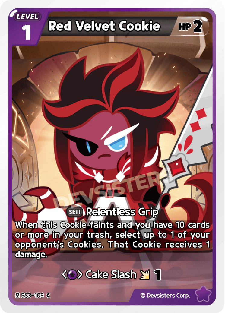 Red Velvet Cookie - [BS3 - 103] (Age of Heroes and Kingdoms - C) Near Mint - Nick Nack's Full Frontal Attack