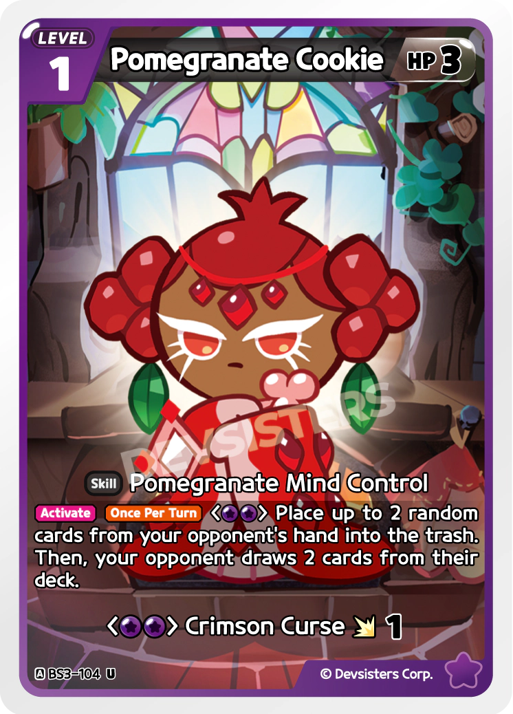 Pomegranate Cookie - [BS3 - 104] (Age of Heroes and Kingdoms - UC) Near Mint - Nick Nack's Full Frontal Attack