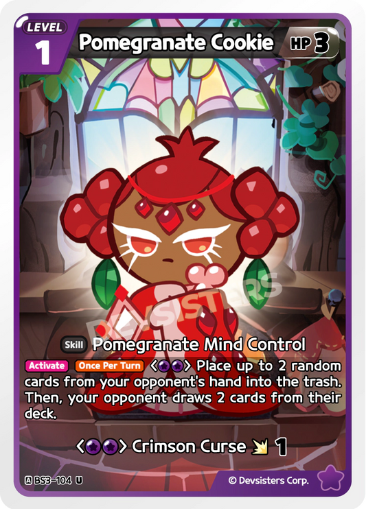 Pomegranate Cookie - [BS3 - 104] (Age of Heroes and Kingdoms - UC) Near Mint - Nick Nack's Full Frontal Attack