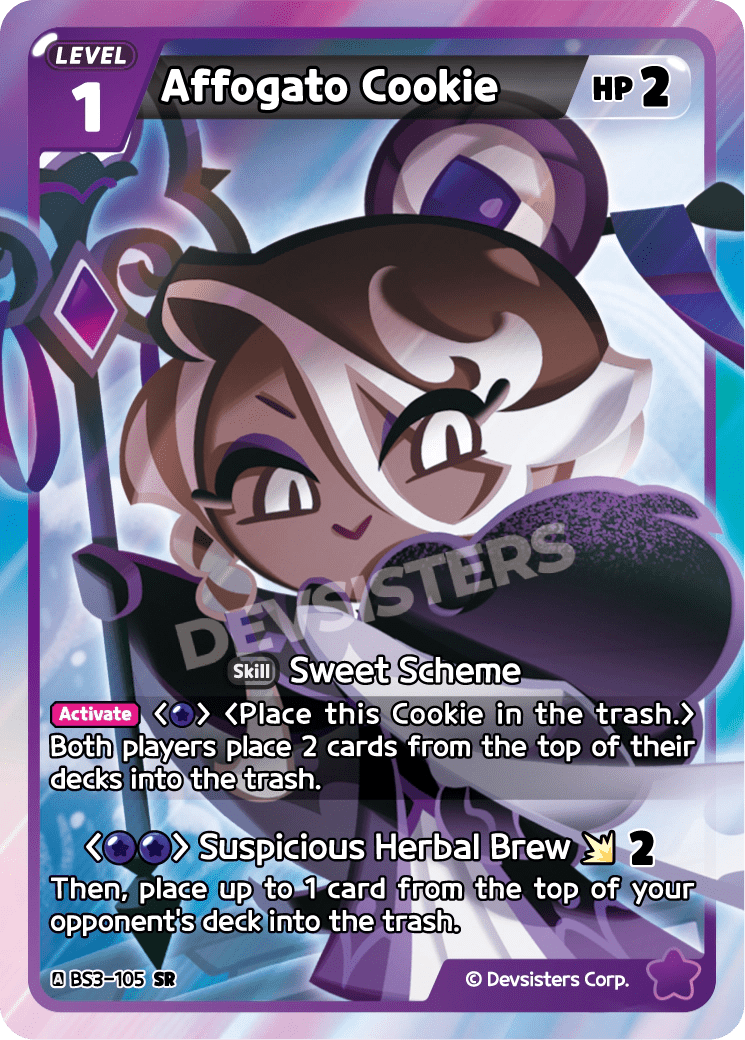 Affogato Cookie - [BS3 - 105] (Age of Heroes and Kingdoms - SR) Near Mint - Nick Nack's Full Frontal Attack