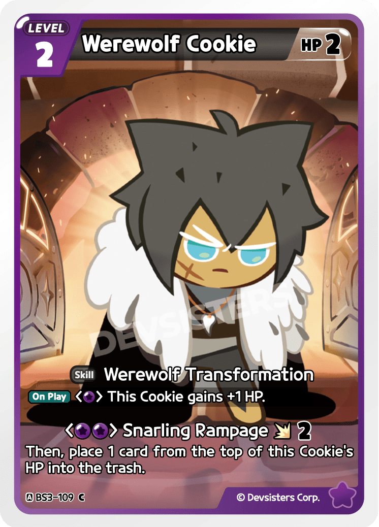 Werewolf Cookie - [BS3 - 109] (Age of Heroes and Kingdoms - C) Near Mint - Nick Nack's Full Frontal Attack