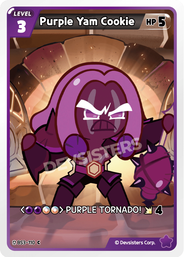 Purple Yam Cookie - [BS3 - 110] (Age of Heroes and Kingdoms - C) Near Mint - Nick Nack's Full Frontal Attack