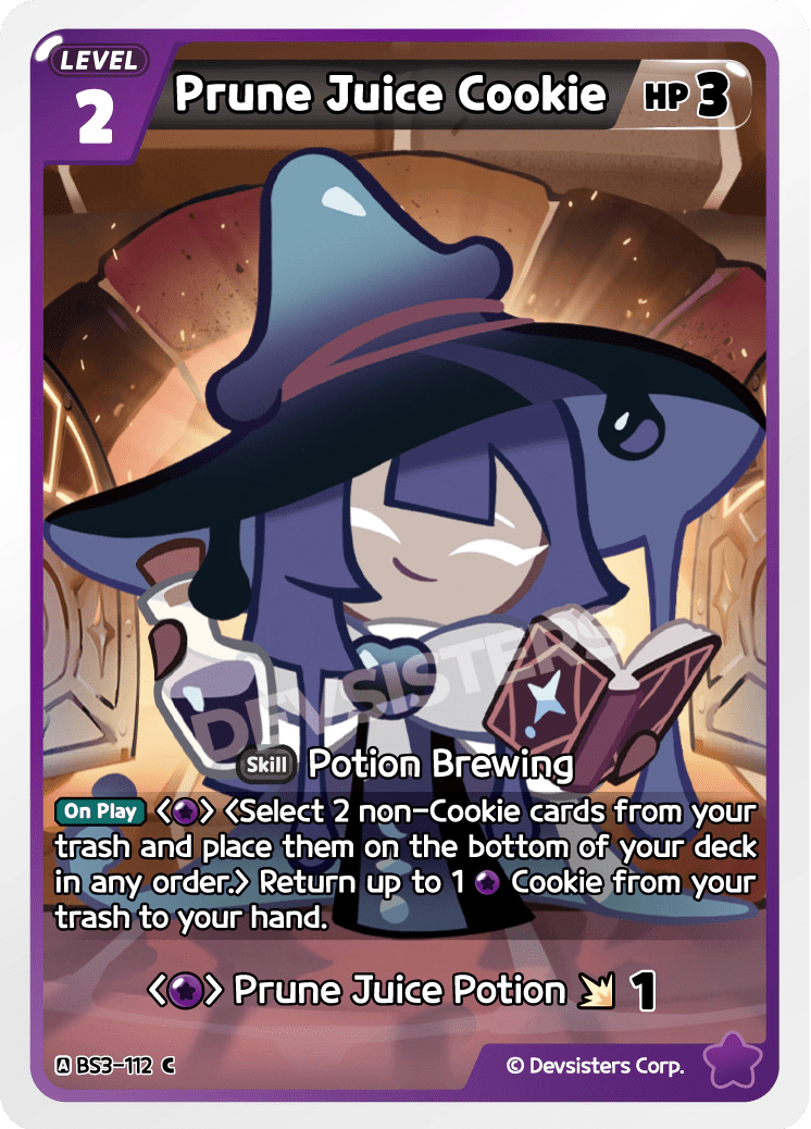 Prune Juice Cookie - [BS3 - 112] (Age of Heroes and Kingdoms - C) Near Mint - Nick Nack's Full Frontal Attack