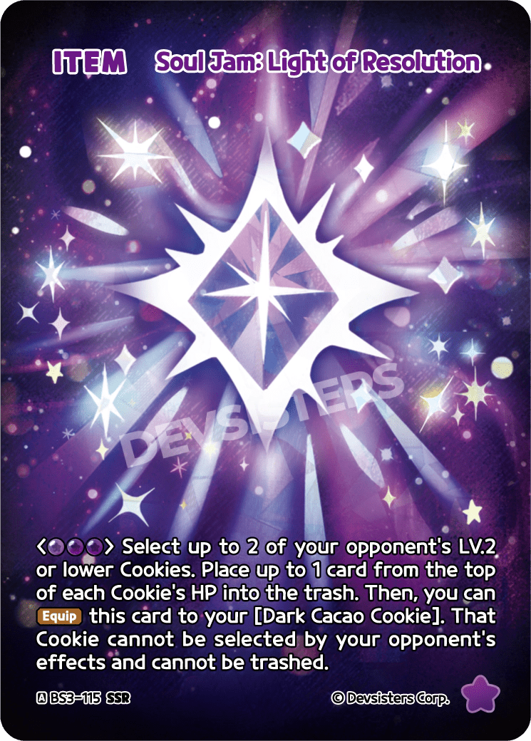 Soul Jam Light of Resolution - [BS3 - 115] (Age of Heroes and Kingdoms - SSR) Near Mint - Nick Nack's Full Frontal Attack