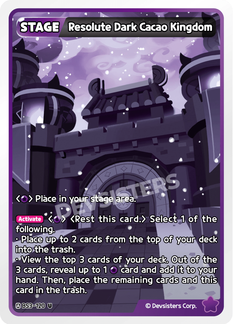 Resolute Dark Cacao Kingdom - [BS3 - 120] (Age of Heroes and Kingdoms - UC) Near Mint - Nick Nack's Full Frontal Attack