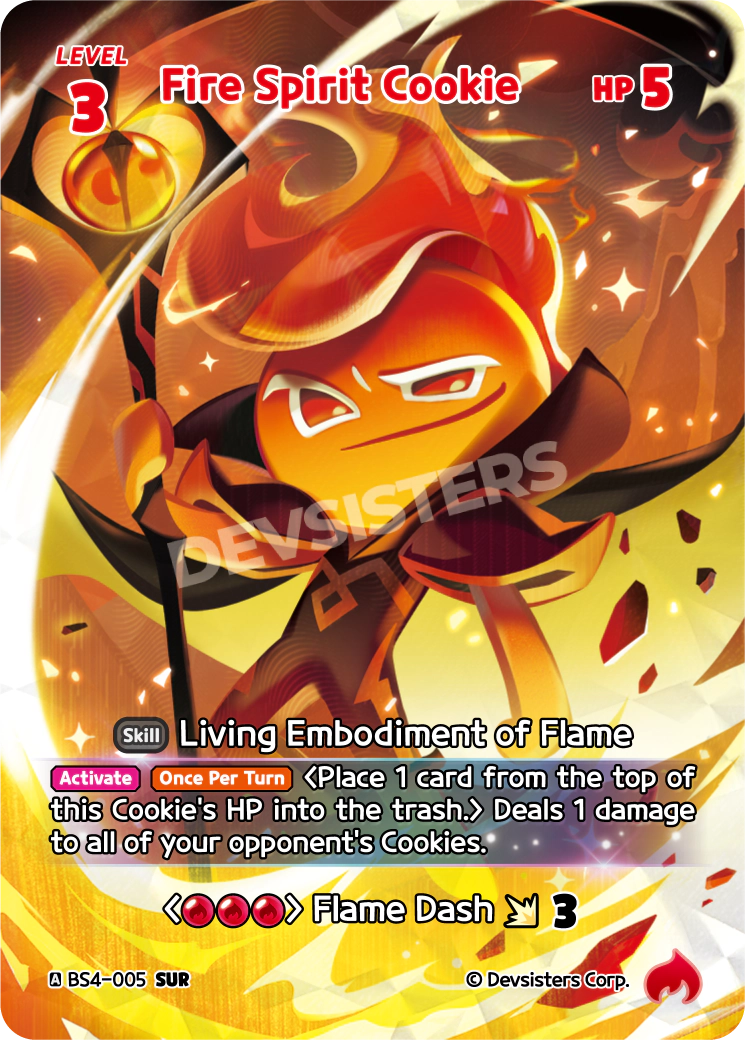 Fire Spirit Cookie - [BS4 - 005] (Age of Heroes and Kingdoms - SUR) Near Mint - Nick Nack's Full Frontal Attack