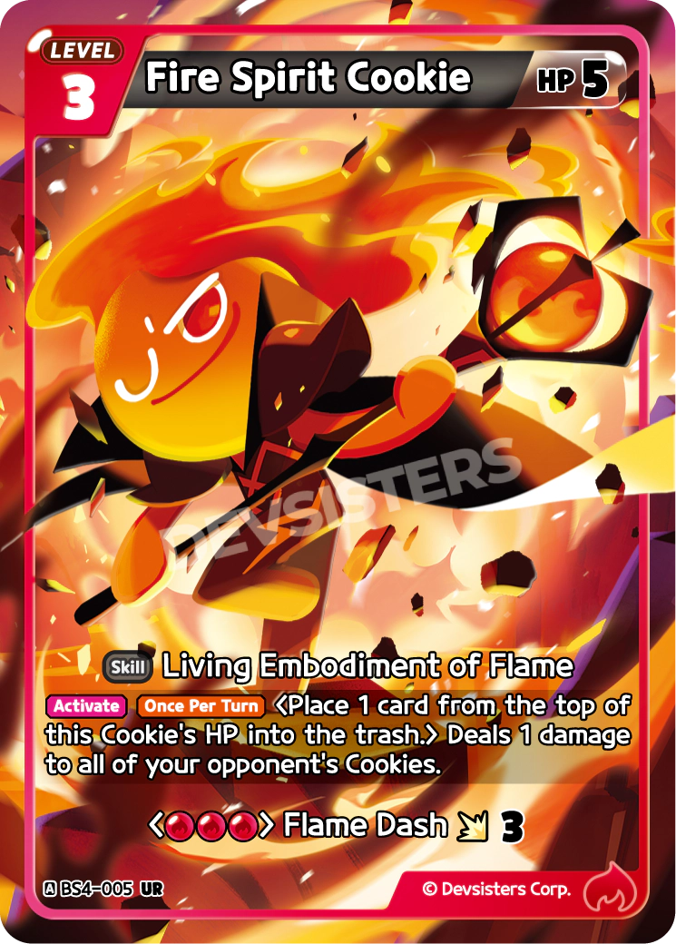 Fire Spirit Cookie - [BS4 - 005] (Age of Heroes and Kingdoms - UR) Near Mint - Nick Nack's Full Frontal Attack